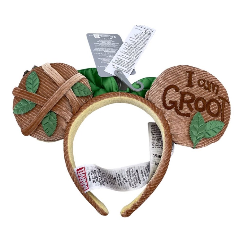 Disney Parks Marvel Guardians of the Galaxy I am Groot Minnie Mouse Ear Headband - Picture 7 of 12